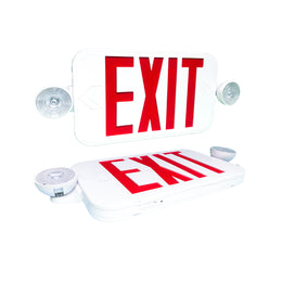 Slim Line Combination Exit Sign with LED Lights Case of 12