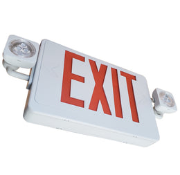 Thin high wattage exit sign with lights 