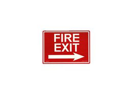 "Fire Exit" Photoluminescent Fire Safety Sign Directional Right Arrow