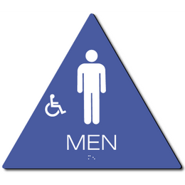California MEN Accessible Restroom Door Sign – Styrene