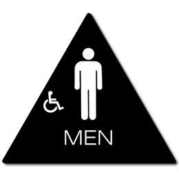 California MEN Accessible Restroom Door Sign