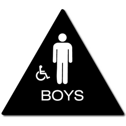 California BOYS Accessible Restroom Door Sign