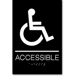 ACCESSIBLE Wheelchair ADA Sign - California Compliant