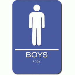 BOYS Restroom ADA Sign - Styrene