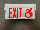 Connecticut Red Exit Sign with Handicap 