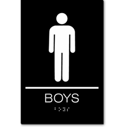 California BOYS Restroom ADA Wall Sign