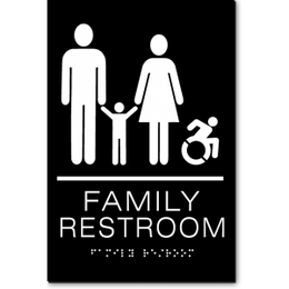 FAMILY RESTROOM Speedy Wheelchair Sign - NY and CT