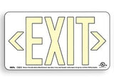 White Photoluminescent Exit Sign Glow in the Dark UL Listed 