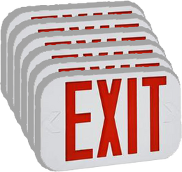 Exit Signs Thermoplastic Slim Design with Battery Case Price 