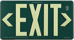 Wireless Green Exit Sign 100' Viewing Distance - Outdoor Rated 