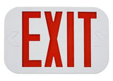 Oval Exit Red LED with Battery - Directional Arrows