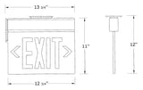 Edge Lit Clear Exit Sign Red LED - Aluminum  - UL Listed - Case of 4