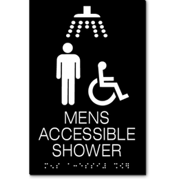 MENS ACCESSIBLE SHOWER ADA Sign
