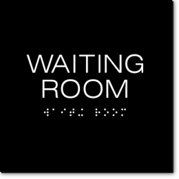 WAITING ROOM Sign