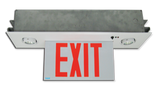 Combination Edge Lit Exit Sign MR 16 LED Emergency Lights - Surface Mount