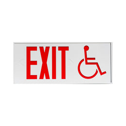  Massachusetts Exit Sign with Stationary Wheel Chair 