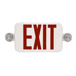 Thin Exit And Emergency Combo Red Letters White (EXTC-RW) Maxlite 105543