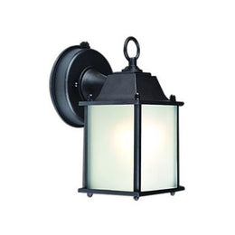Outdoor Fixture With 9W Enclosed Rated E26 Base LED Lamp Small Lantern 2700K Black Finish 80 CRI Glass Panels (ML4LE109SPLBK2) Maxlite 101309