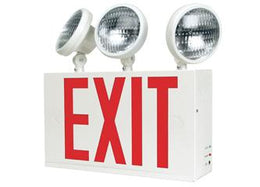 New York Approved Steel LED Combination Exit Sign with Battery 