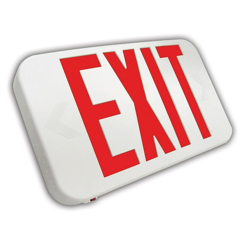 Thermoplastic Slim Exit Red LED with Battery - Directional Arrows