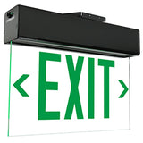 Surface Mount Exit Sign Black Housing Green Letters Made in the USA 