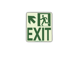 Wall Mounted Exit Sign (Up and Left)