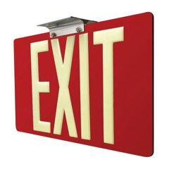 Alternatives to hardwired exit signs are Photoluminescent (Glow in the dark exit signs) and Tritium self luminous