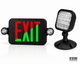 Black Remote Capable Exit Sign with Remote low voltage lamp