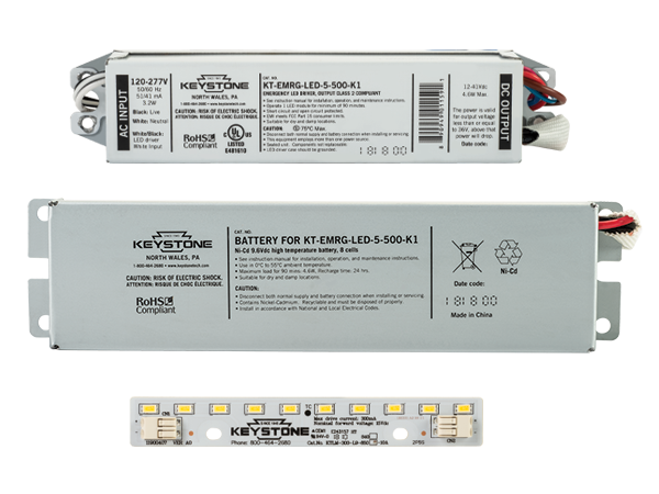 Keystone LED Emergency Driver Kit 500 Lumens CEC Complaint 