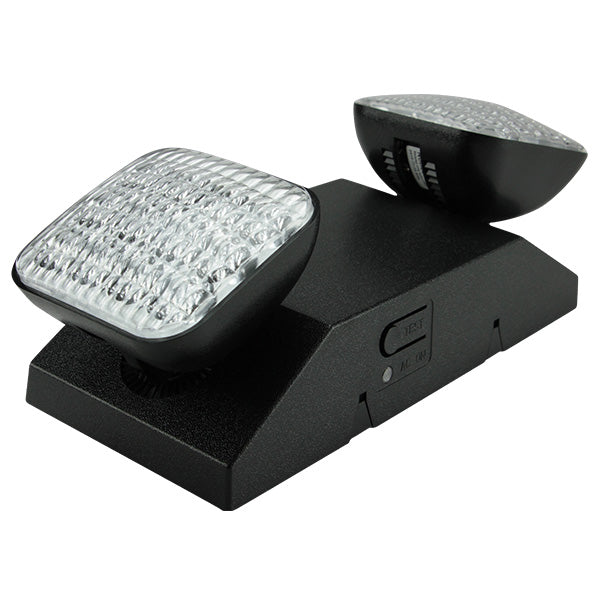Black Emergency light with Battery Square Lamps- UL Listed 