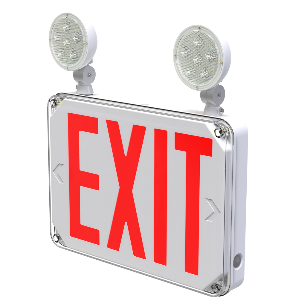 NYC 8 inch letter exit sign with lights - exterior rated  