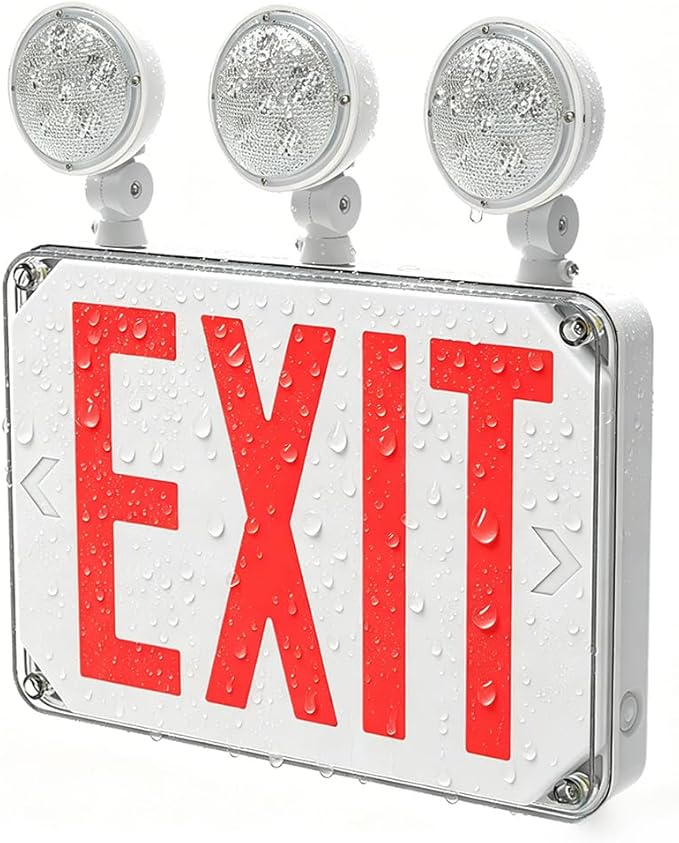 Exterior Rated NYC Exit Sign with Emergency lights 