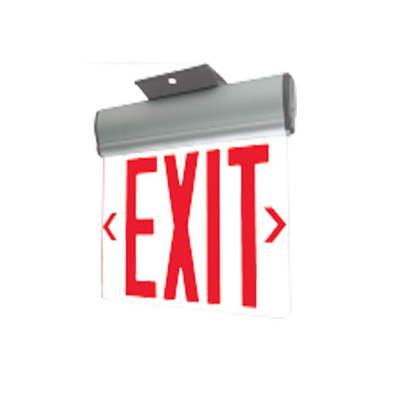 Pivoting Exit Sign Edge Lit- UL Listed -Recessed and Surface Mount- Red and Green Switchable