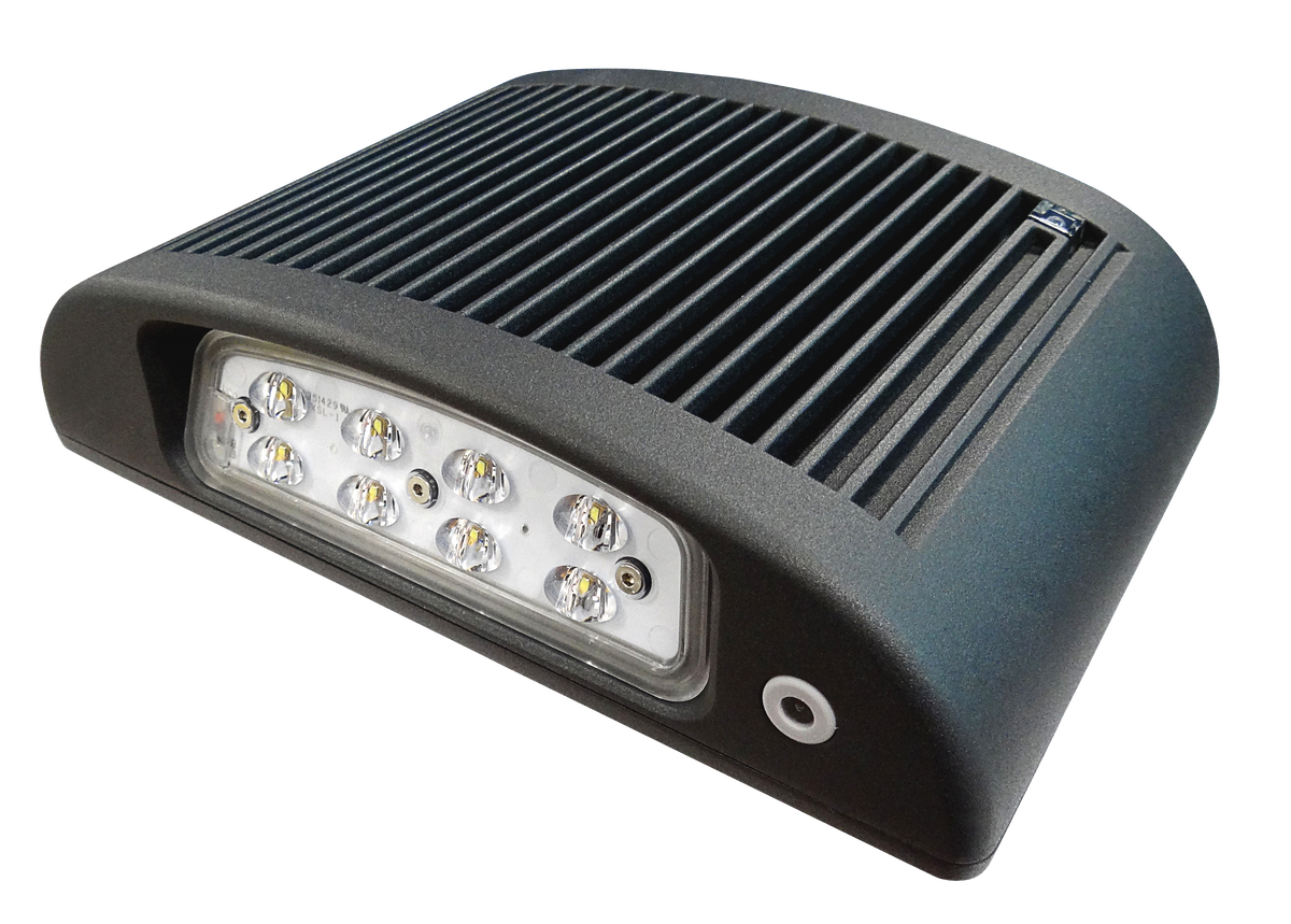 Outdoor Wall pack with 90 minute battery - Black housing 