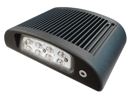 Outdoor Wall pack with 90 minute battery - Black housing 