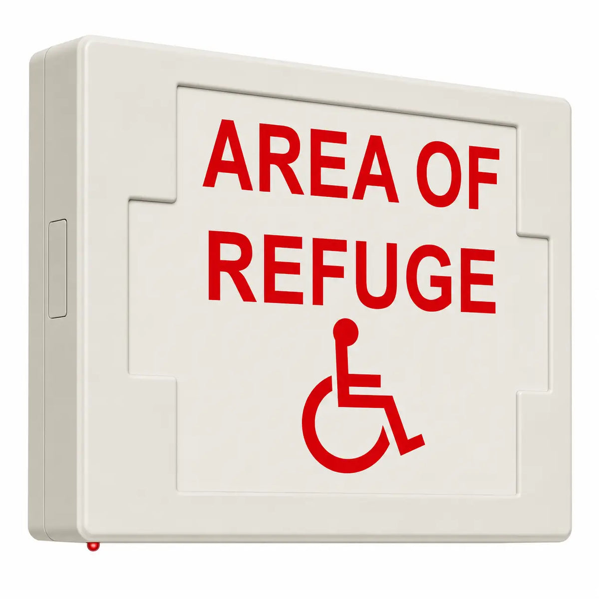 AREA OF REFUGE ISA - SIGN - LED - UNIVERSAL MOUNT - BATTERY, side view