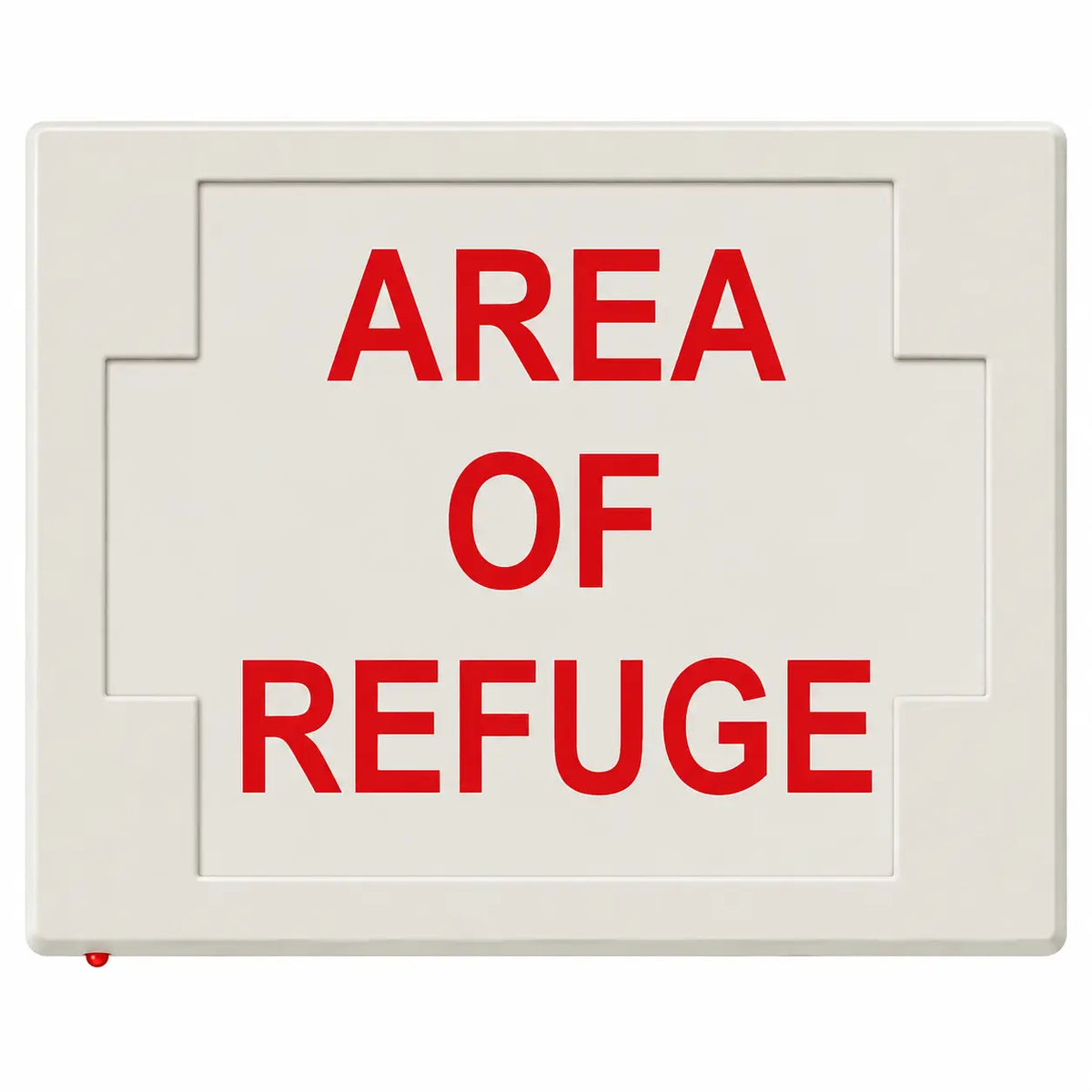 AREA OF REFUGE SIGN - LED - UNIVERSAL MOUNT - BATTERY, front view