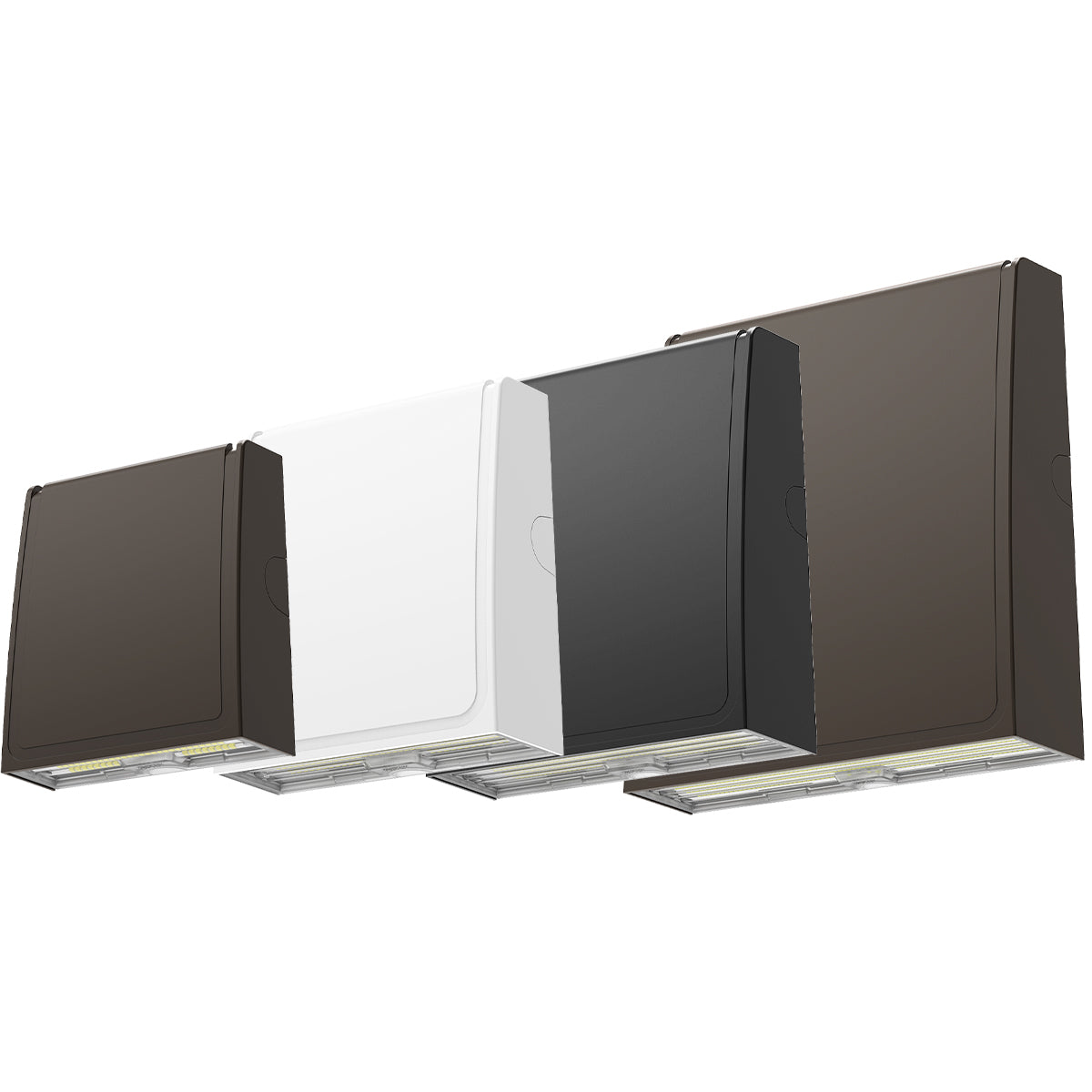 Sleek wall pack lights with emergency battery 
