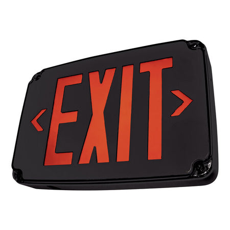 Black Exit Sign Exterior rated with Battery 