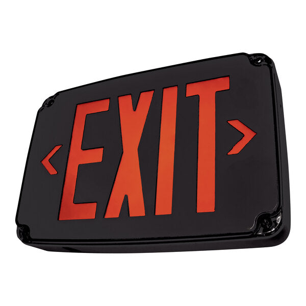 Black Exit Sign Exterior rated with Battery 