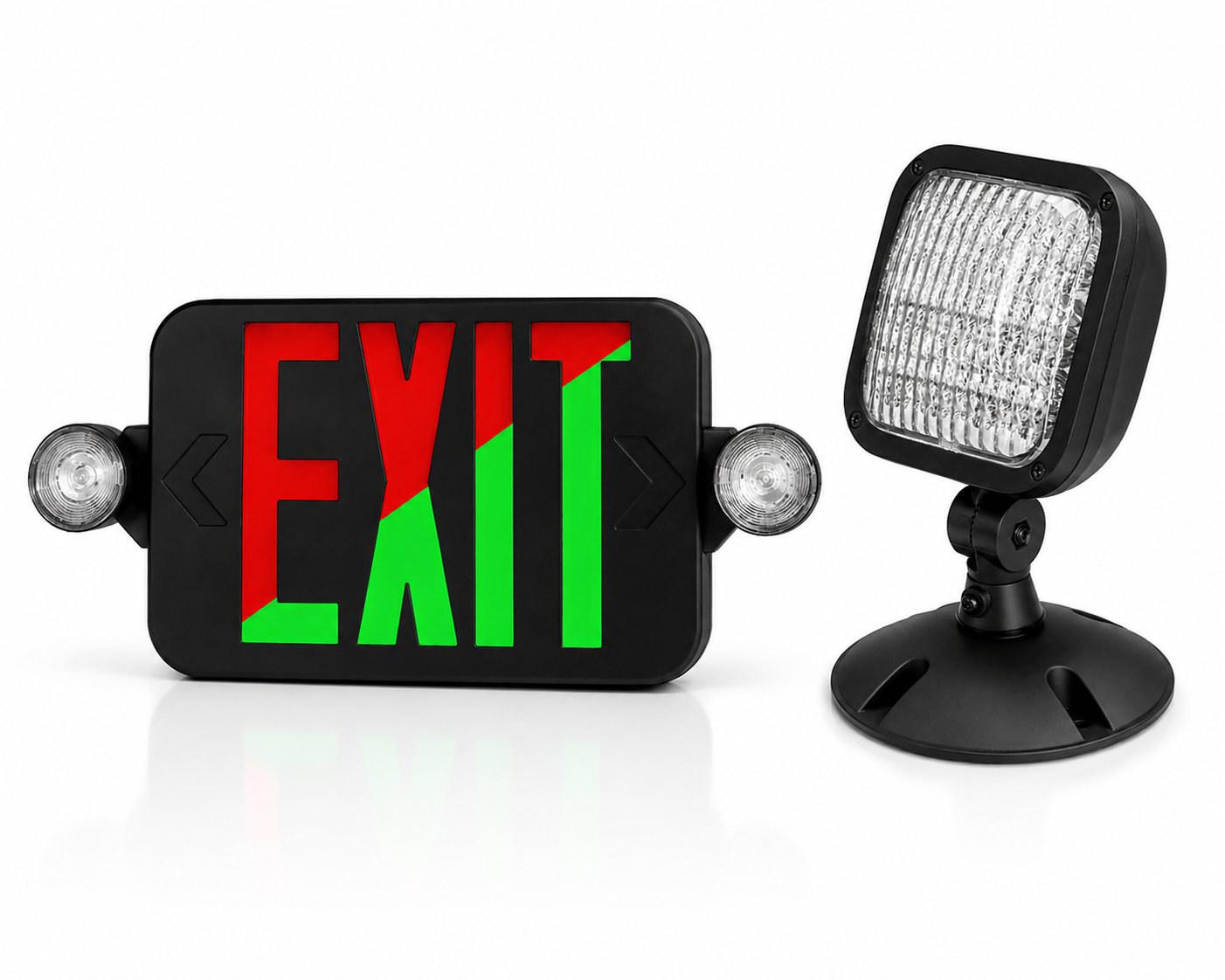 remote exit sign black housing outdoor remote lamps