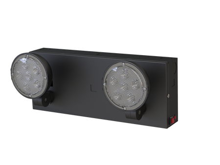 black steel emergency light contemporary design- low profile - New York City approved. 