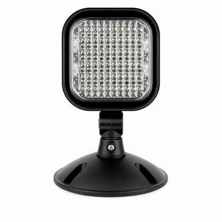 Black Remote LED Head Outdoor Weather Proof - Multi Volt - Single Square Head, front view