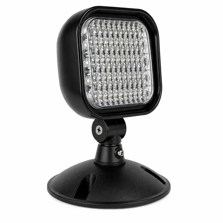 Black Remote LED Head Outdoor Weather Proof - Multi Volt - Single Square Head, side view