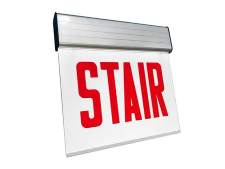 Chicago Approved Edge Lit STAIRS Sign - White LED -Universal Mount - UL Listed