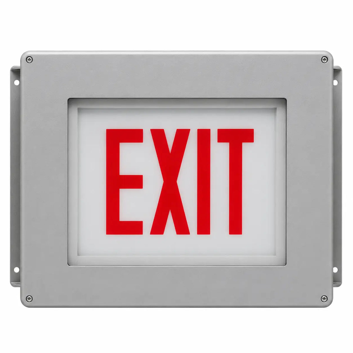 Chicago Code Approved LED NEMA 4X Weatherproof Exit Sign, front view