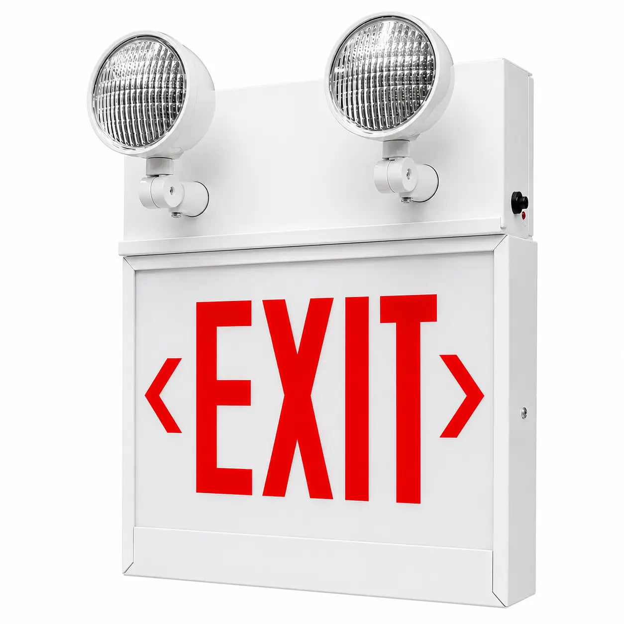Chicago Code Steel LED Exit and Emergency Lights - 5 Yr Warranty, both arrows