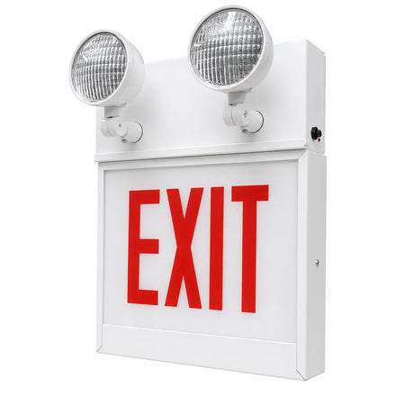 Chicago Code Steel LED Exit and Emergency Lights - 5 Yr Warranty, no arrow