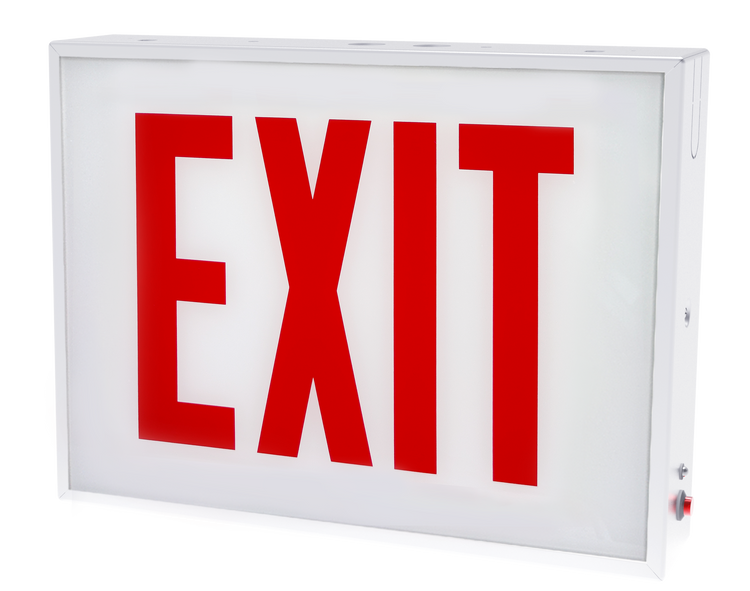 Chicago Approved Exit Signs -120 Minute Battery- Glass Panel - UL ...