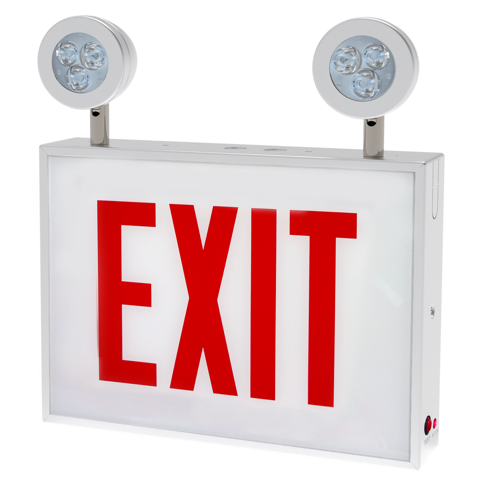 Chicago Sign Exit or Stair with emergency lights 